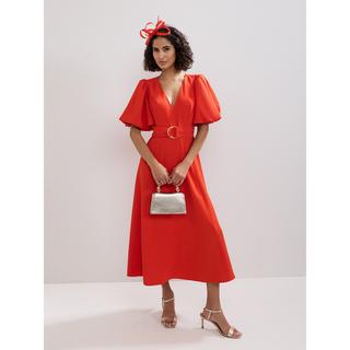 Phase Eight Abito Midi Maniche a Palloncino con Cintura  