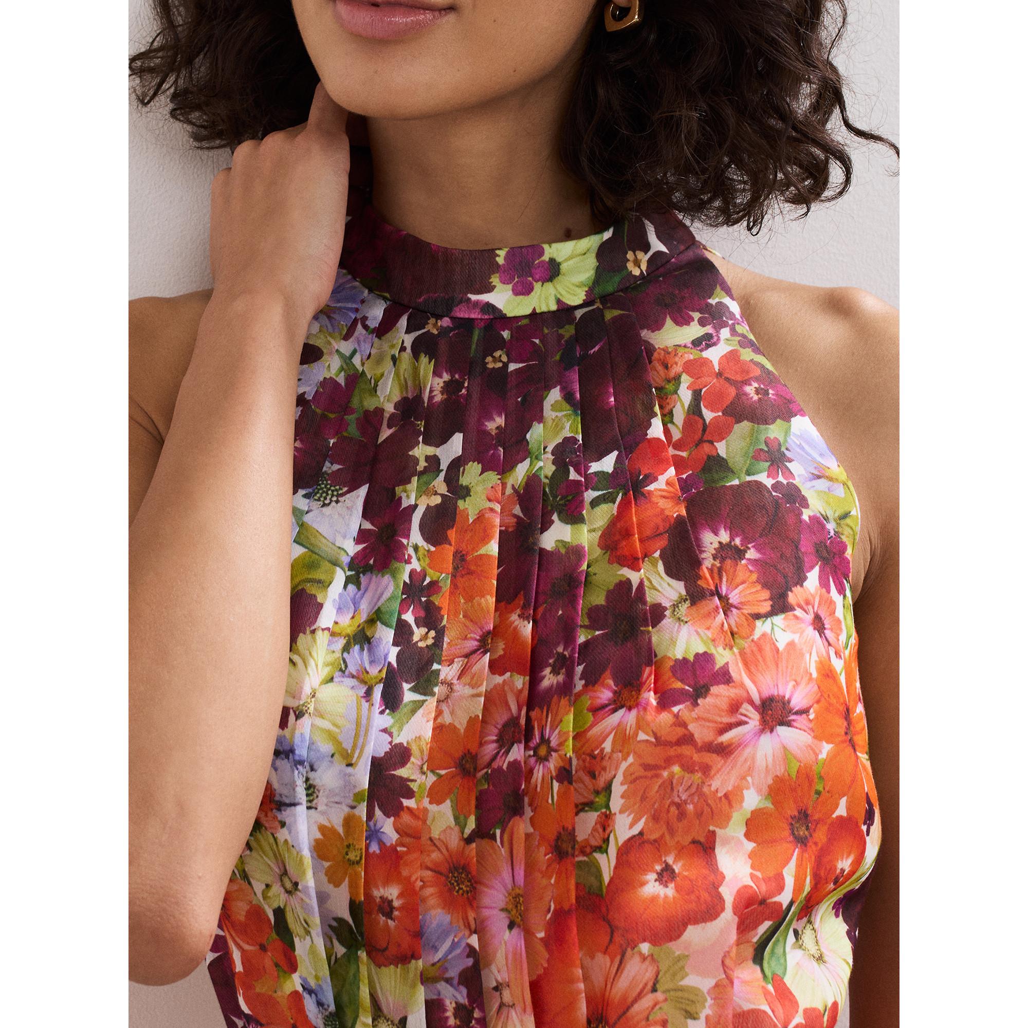 Phase Eight Geblümtes Halterneck Midikleid  