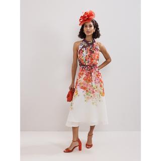 Phase Eight Geblümtes Halterneck Midikleid  