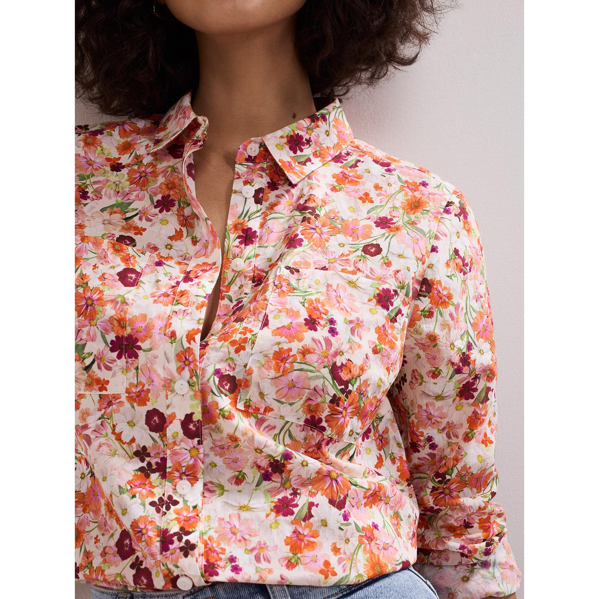 Phase Eight Maddelena Blumen Langarmhemd  