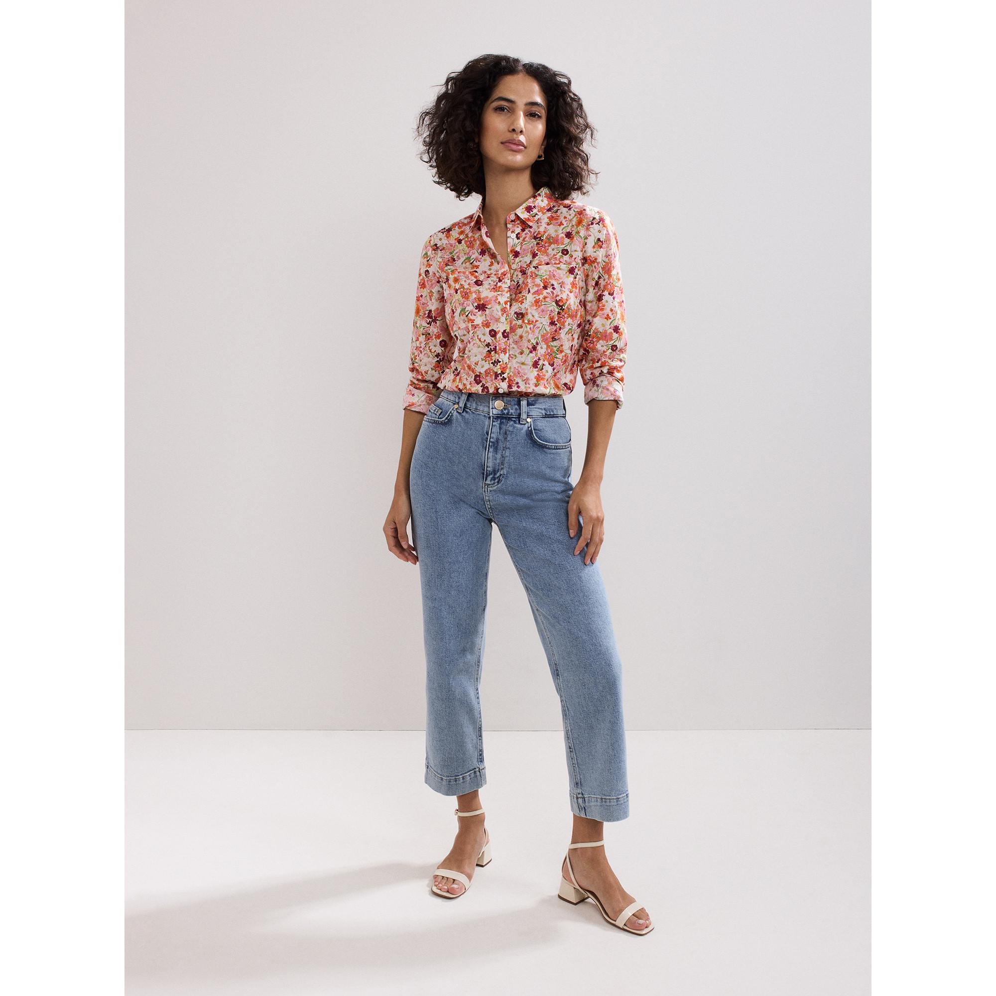 Phase Eight Maddelena Blumen Langarmhemd  