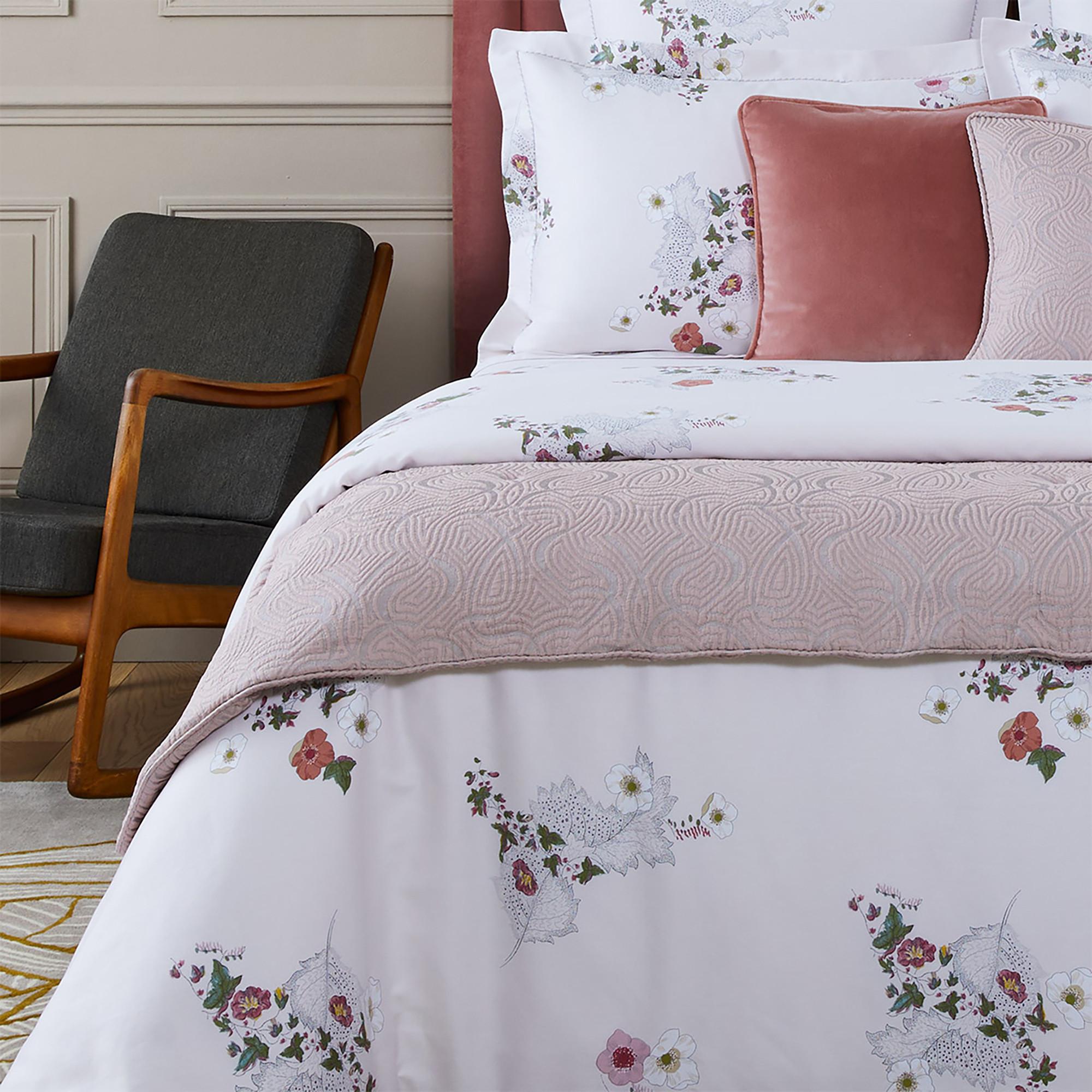 Yves Delorme Corolles Housse de couette motif floral  