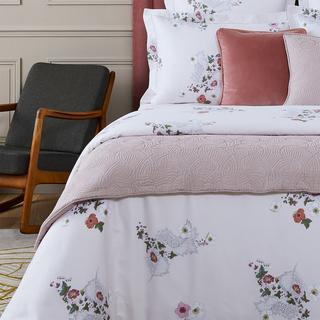 Yves Delorme Corolles Housse de couette motif floral  