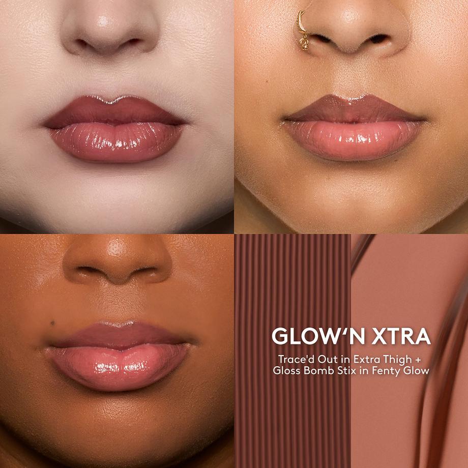 Fenty Beauty By Rihanna  Glow’N Xtra - Matita labbra Trace’d Out e Gloss Bomb Stix 