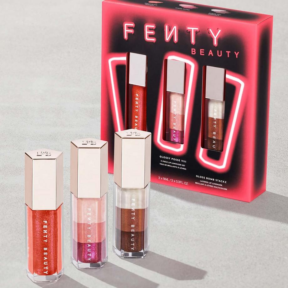 Fenty Beauty By Rihanna  Glossy Posse VIII - Coffret de 3 Gloss à Lèvres 