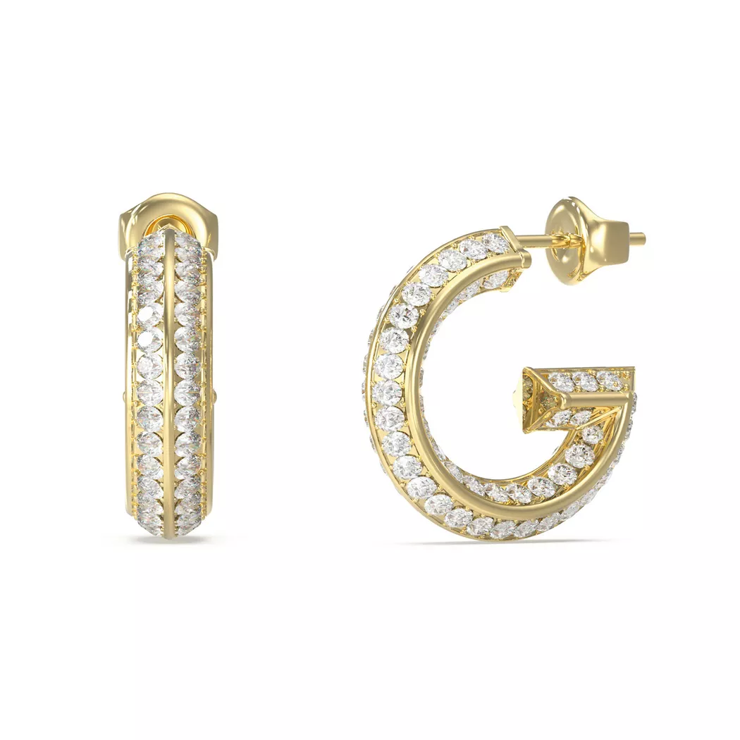 Guess - Ohrringe, G Crystal, 20mm, Gold
