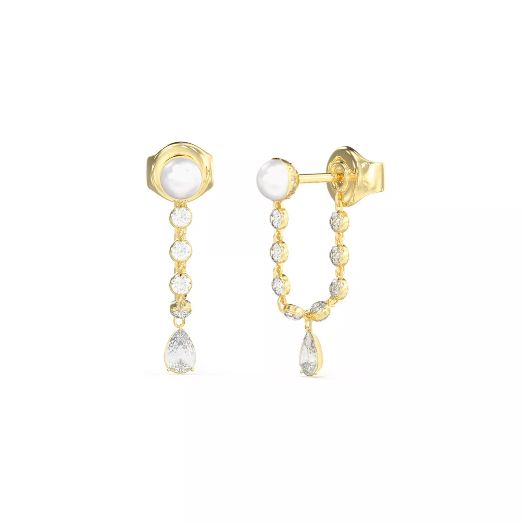 Guess - Ohrringe, Tiny Pearly, 30mm, Gold