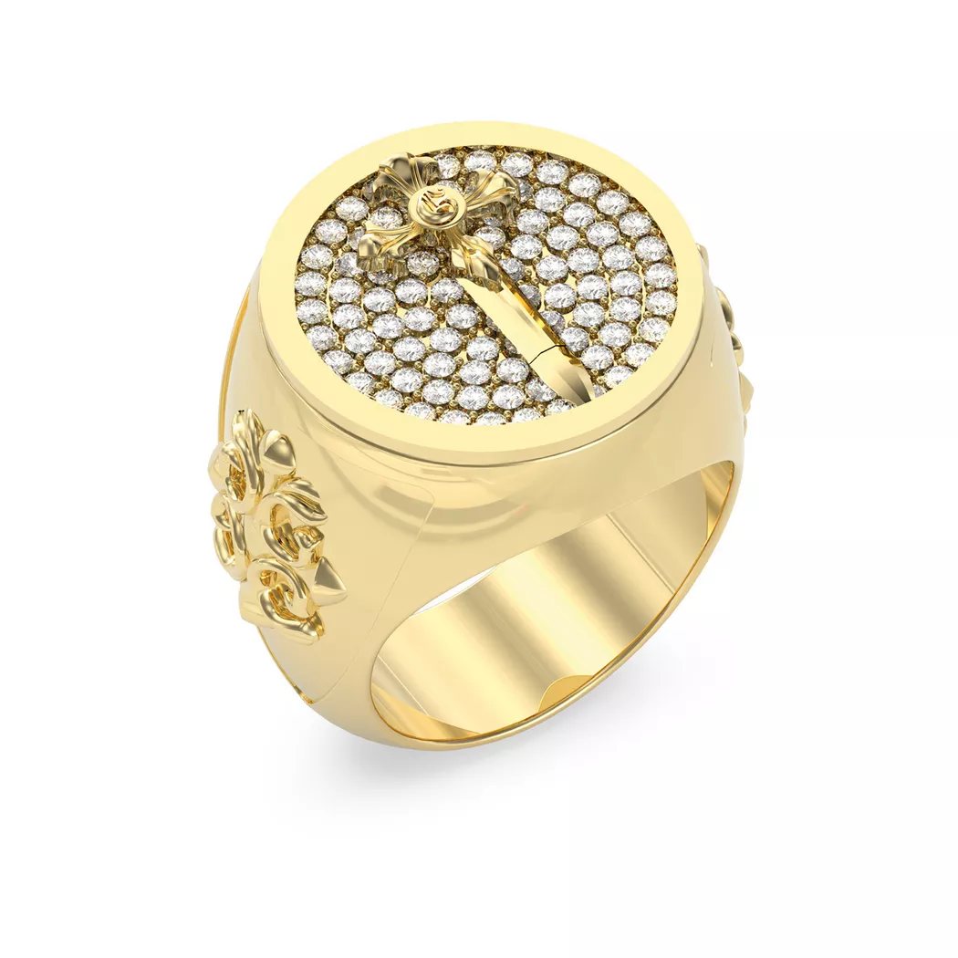 Guess - Ring, Rebel Knight, 64, Gold