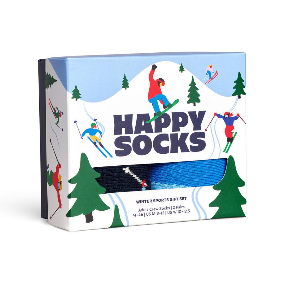 Happy Socks Calze Ski Crew Confezione da 2  