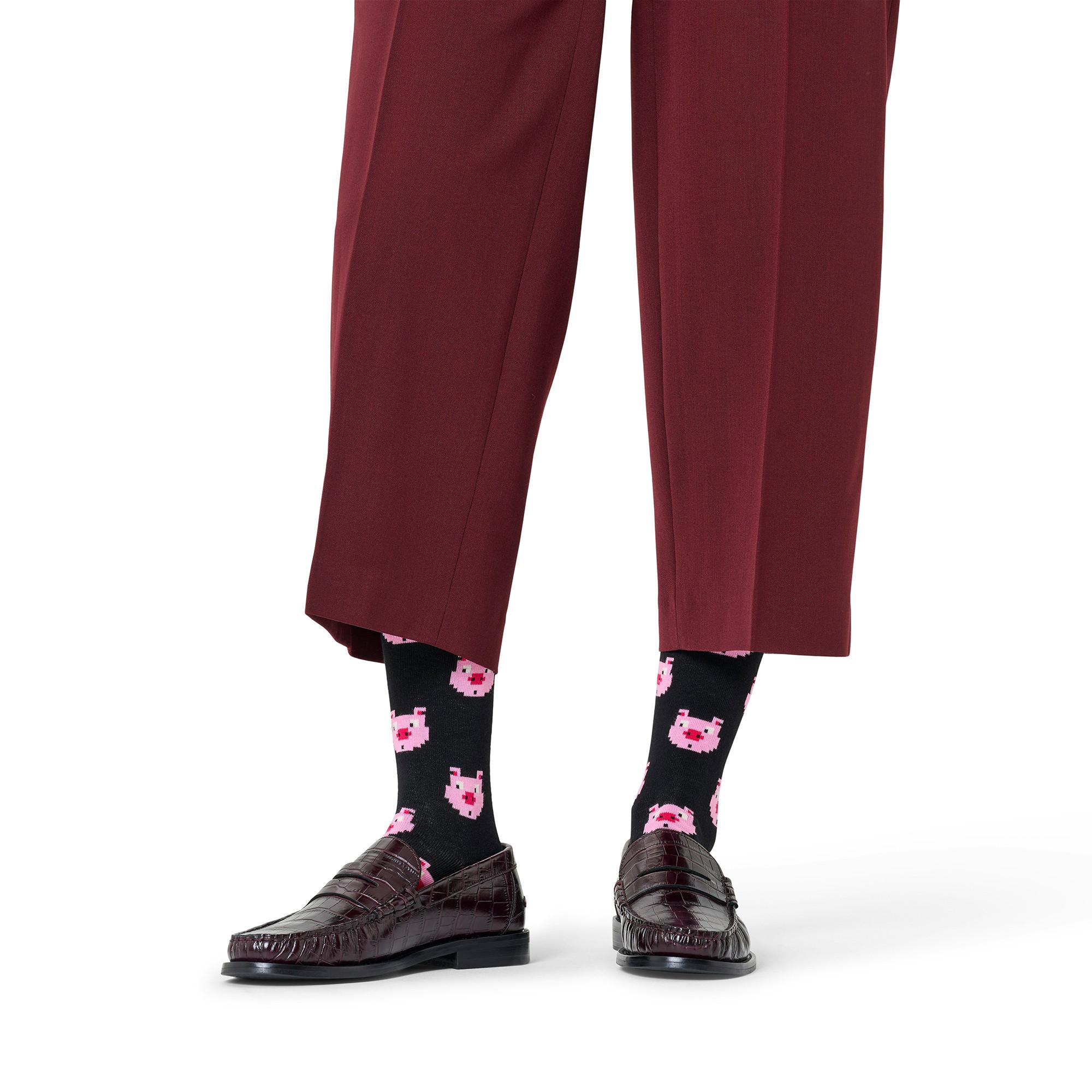 Happy Socks Socken mit Schweinchen-Muster  