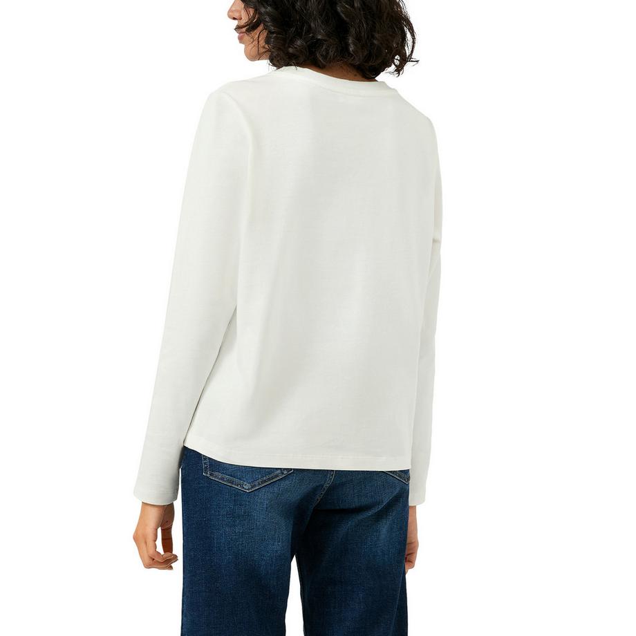 S. Oliver Red Label T-shirt à manches longues avec imprimé Merci  