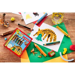 STABILO Jeu de crayons de couleur Woody 3in1 Tiger 