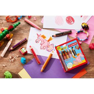 STABILO Jeu de crayons de couleur Woody 3in1 Unicorn 