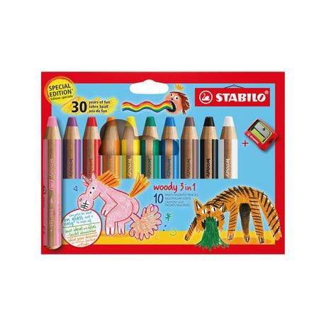 STABILO Farbstift Set Woody 3in1 30years 