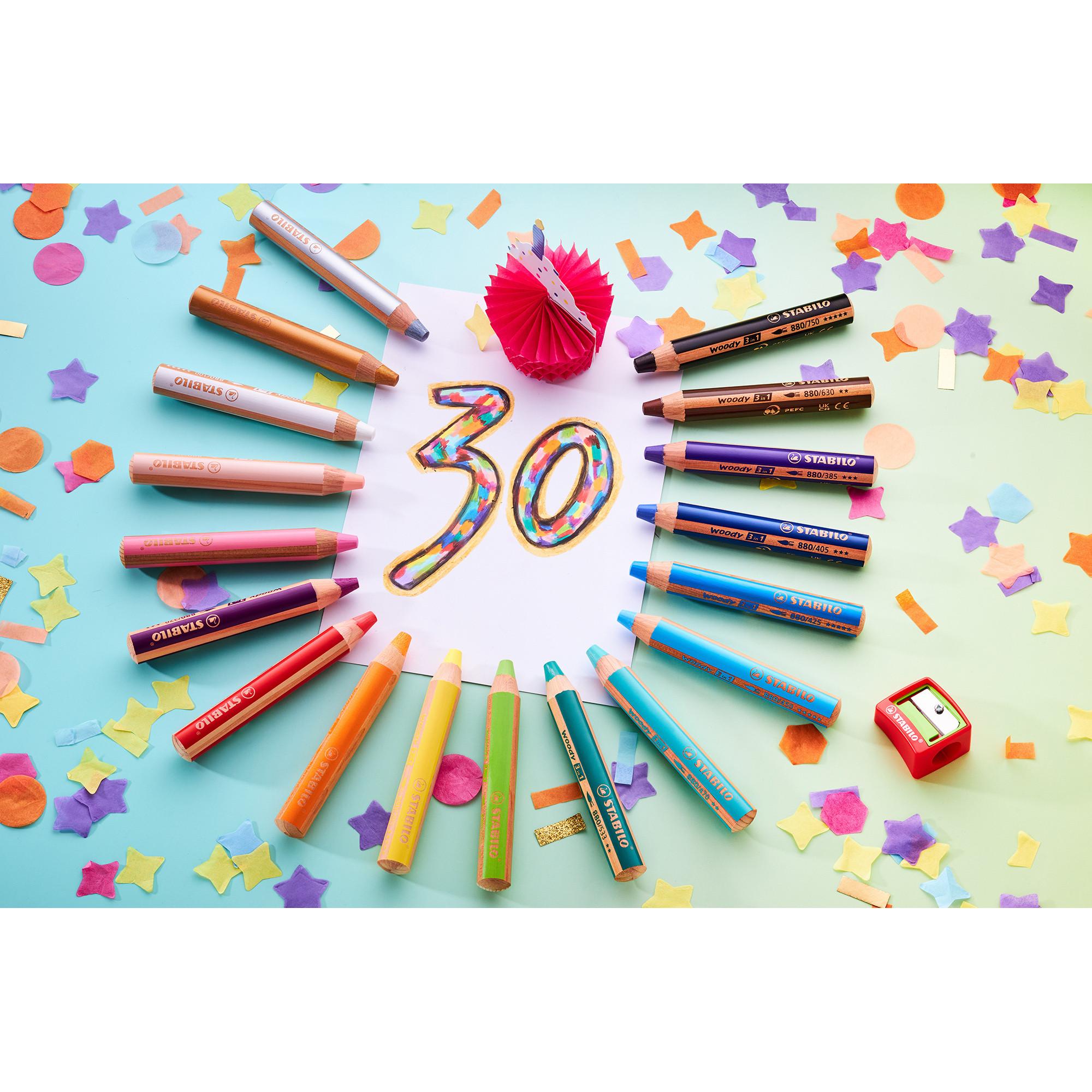 STABILO Farbstift Set Woody 3in1 30years 