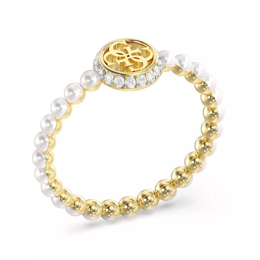 Guess Tiny Pearly Ring 52 Gold
