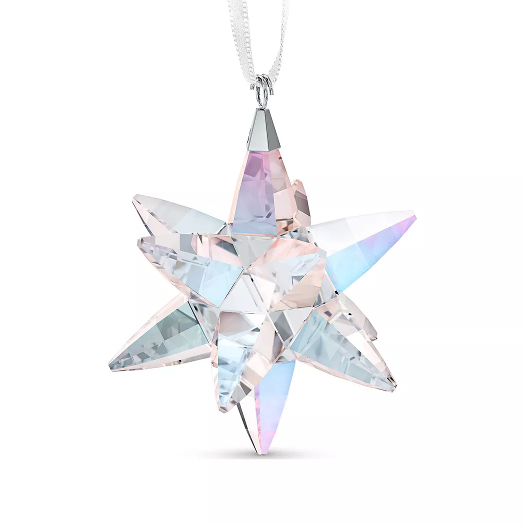 Dekohänger SWAROVSKI "Kristallfigur Sammelfigur Annual Edition Ornament 2025", grün (kristallweiß, goldfarben, grün), Dekohänger, Baumwolle, Kristallglas, Metall, Swarovski Kristall 5