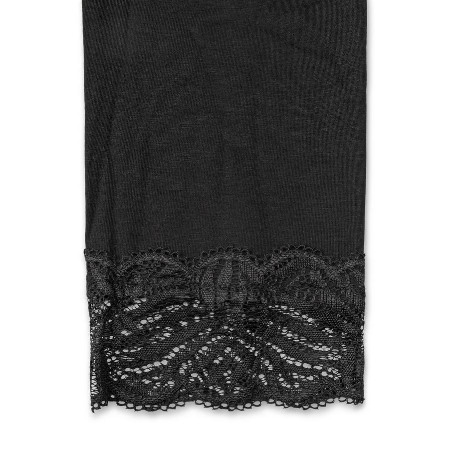 Manor Woman Leggings 7/8 in Cotone con Pizzo  