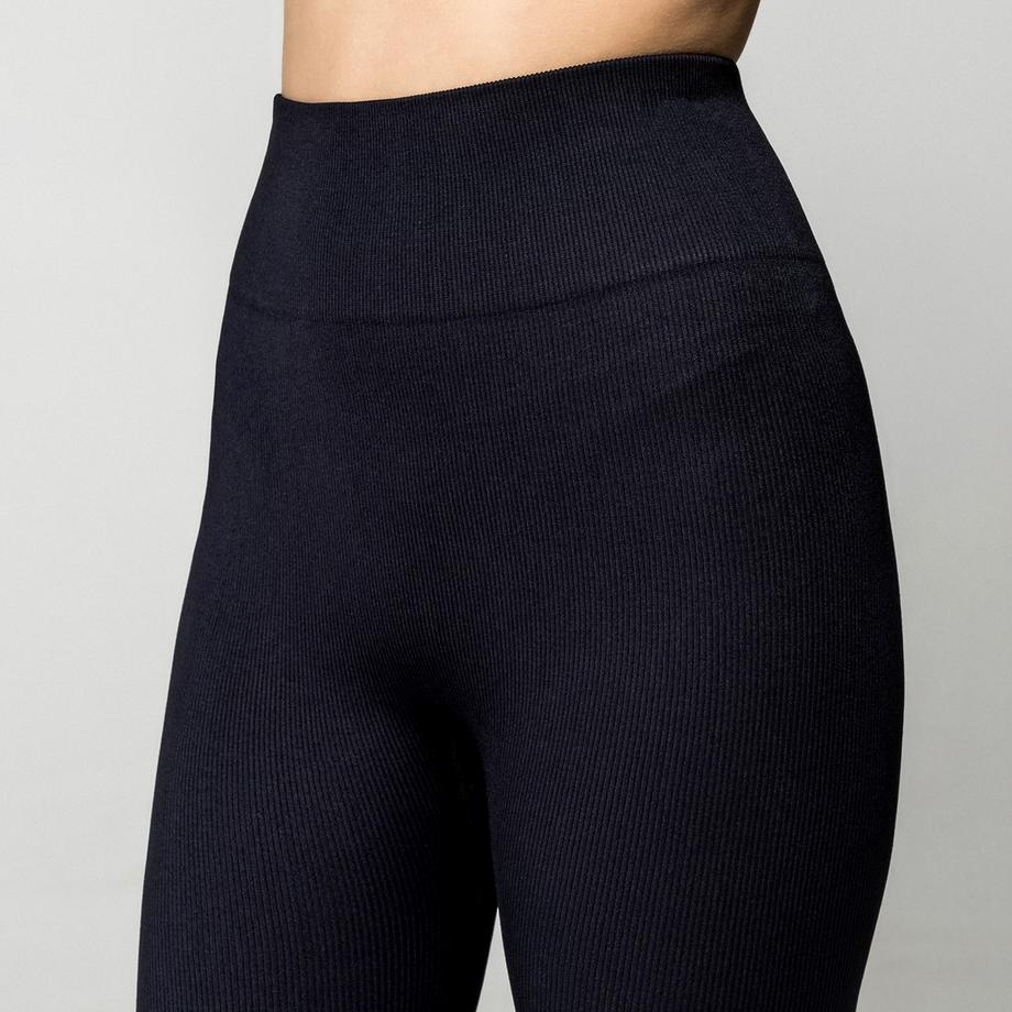 Manor Woman Gerippte High Waist Leggings  