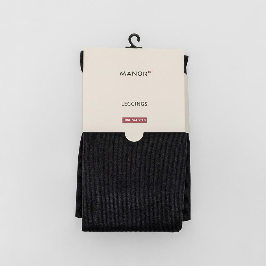 Manor Woman Gerippte High Waist Leggings  