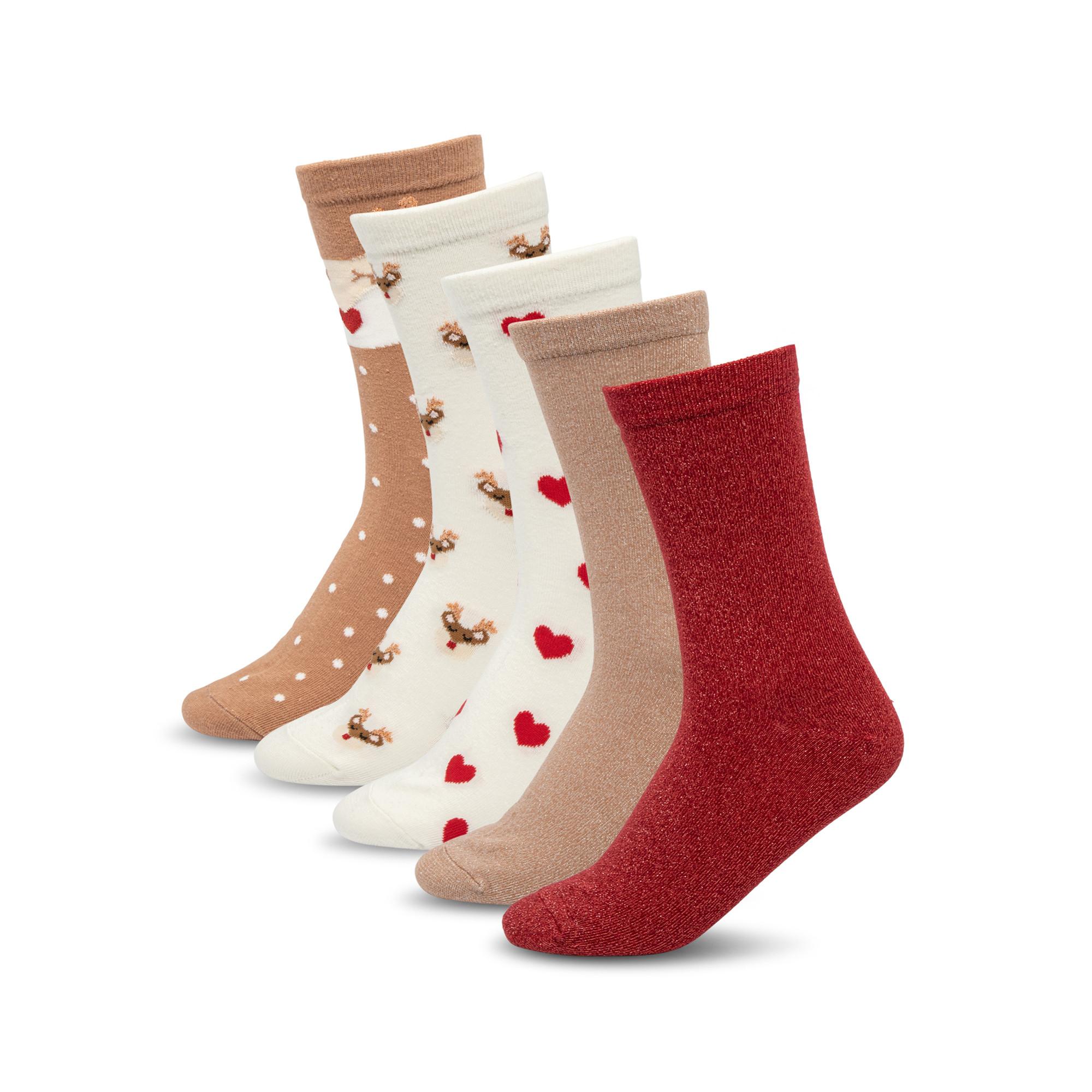 Manor Woman Christmas Multipack Reindeer 5P Socken  