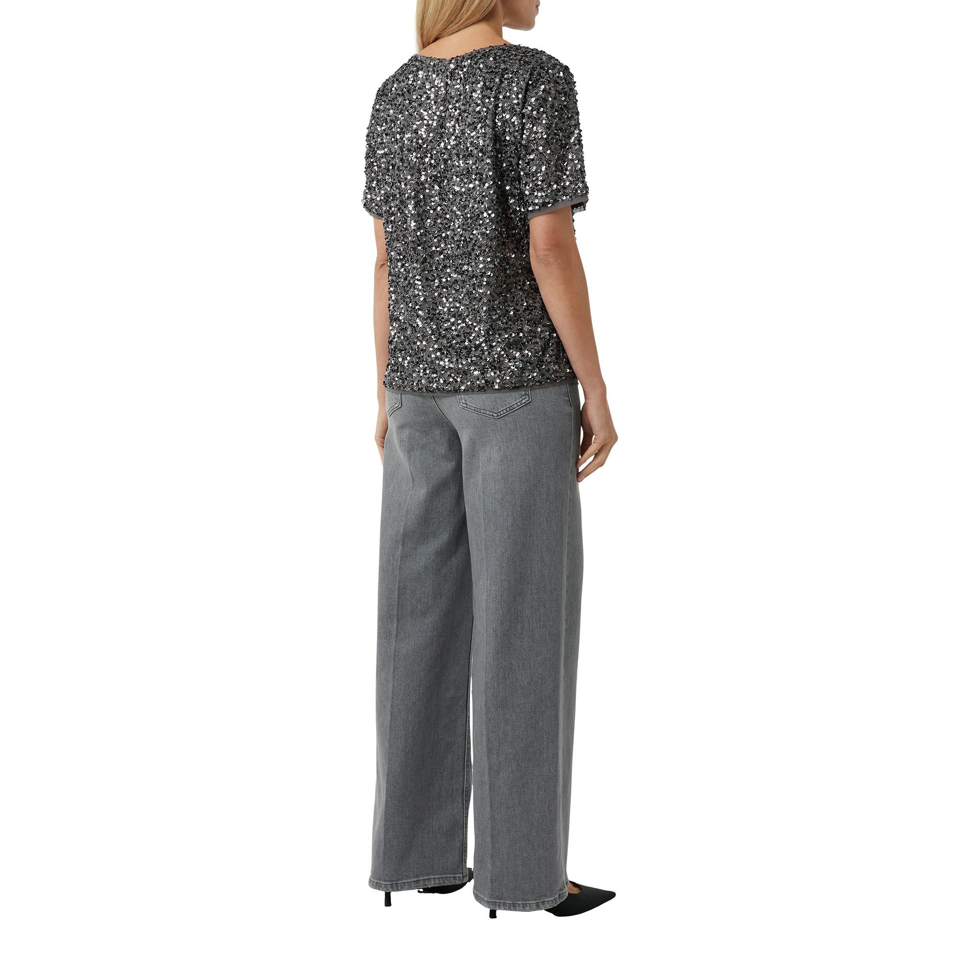 Comma Camicetta di Paillettes  