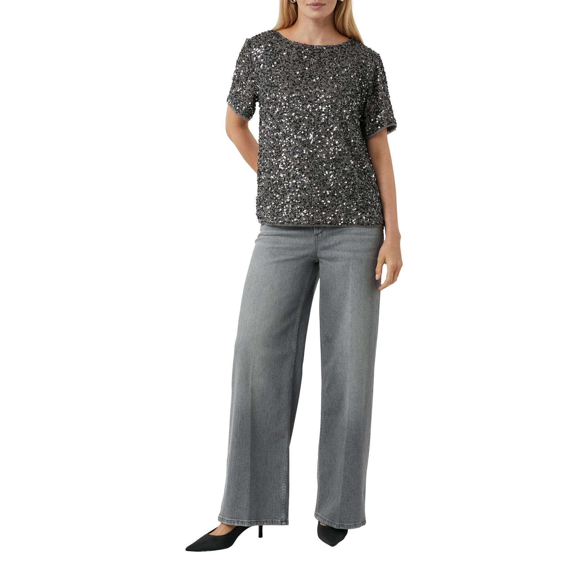 Comma Camicetta di Paillettes  