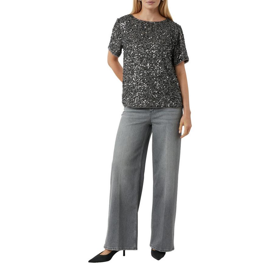 Comma Camicetta di Paillettes  