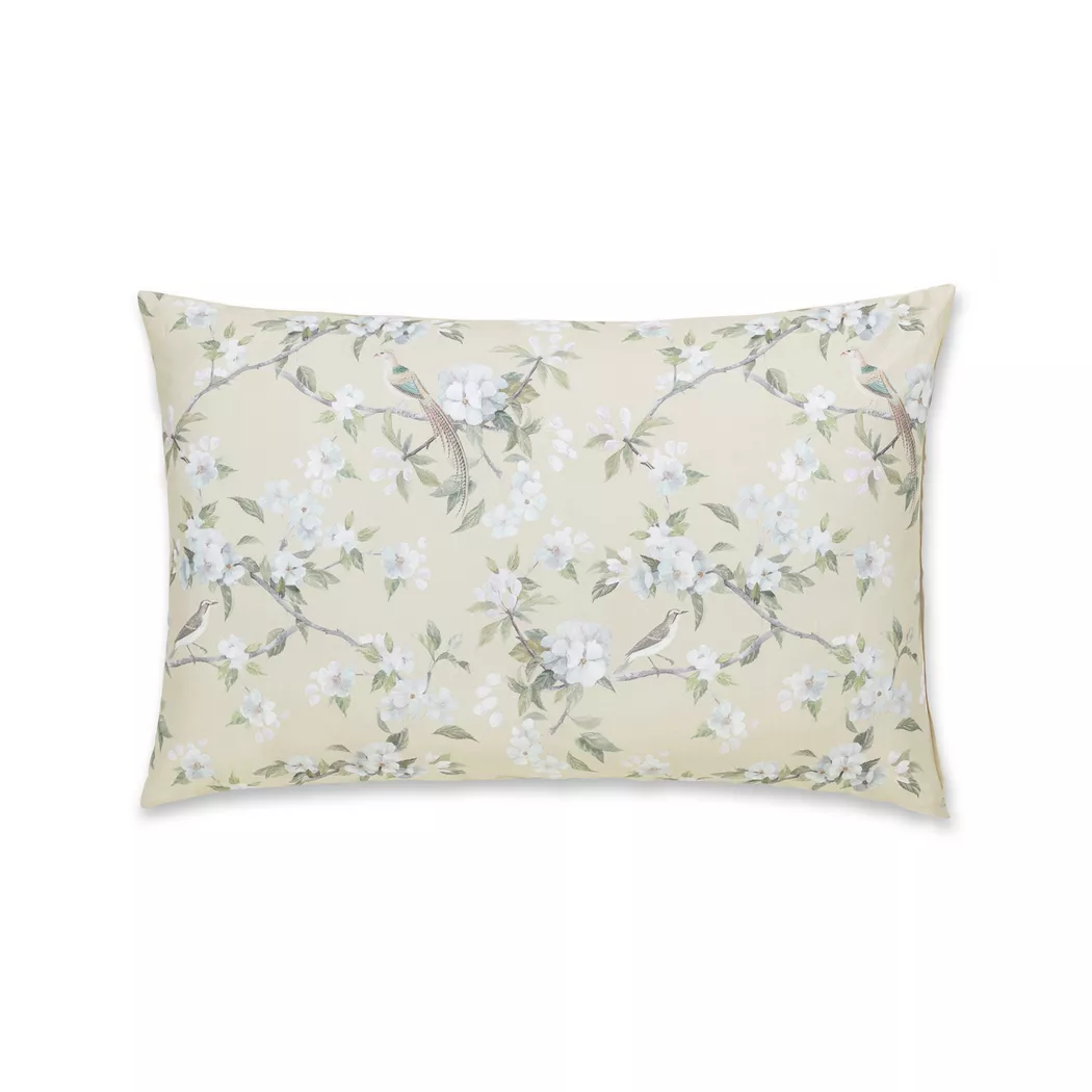 Manor - Kissenbezug, Pina Kissenbezug mit Blumenmuster, 65 x 100 cm, Beige
