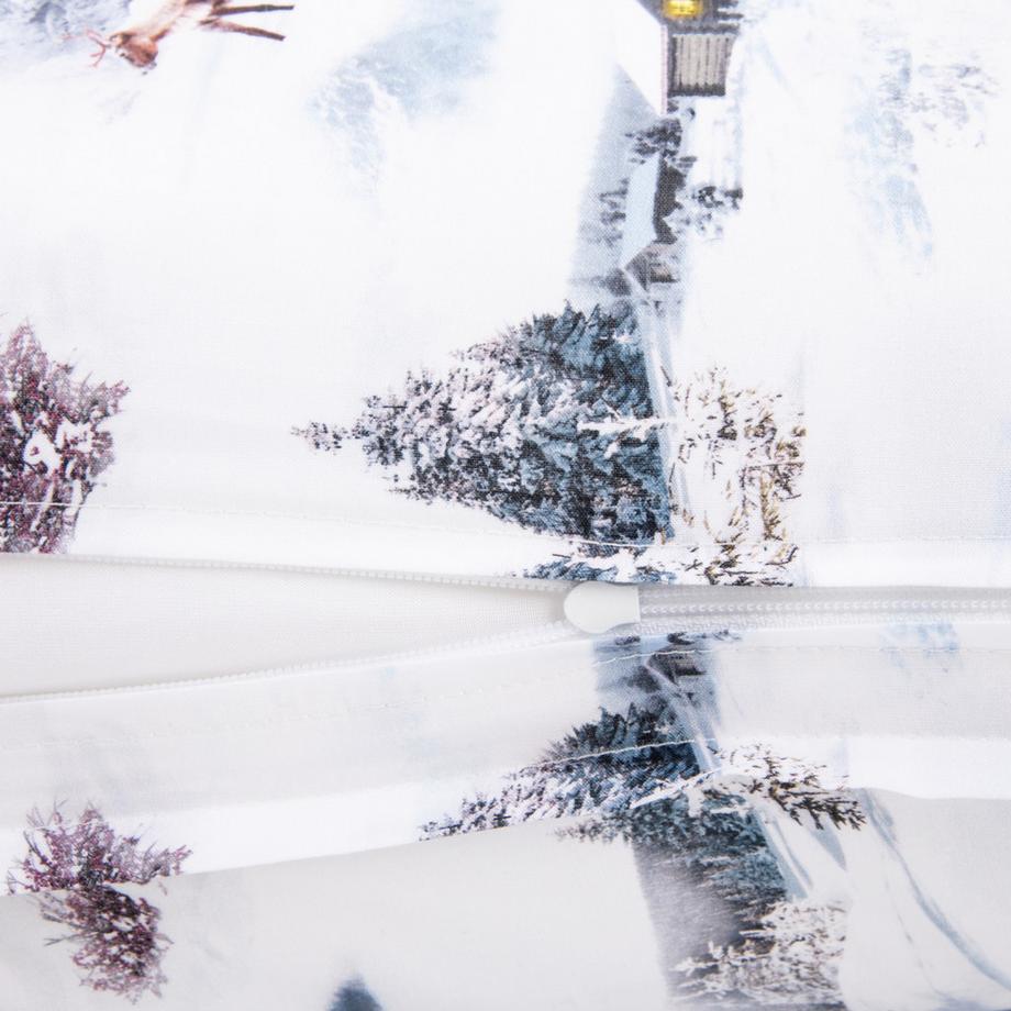 FAZZINI Cervo Federa in flanella stampata  