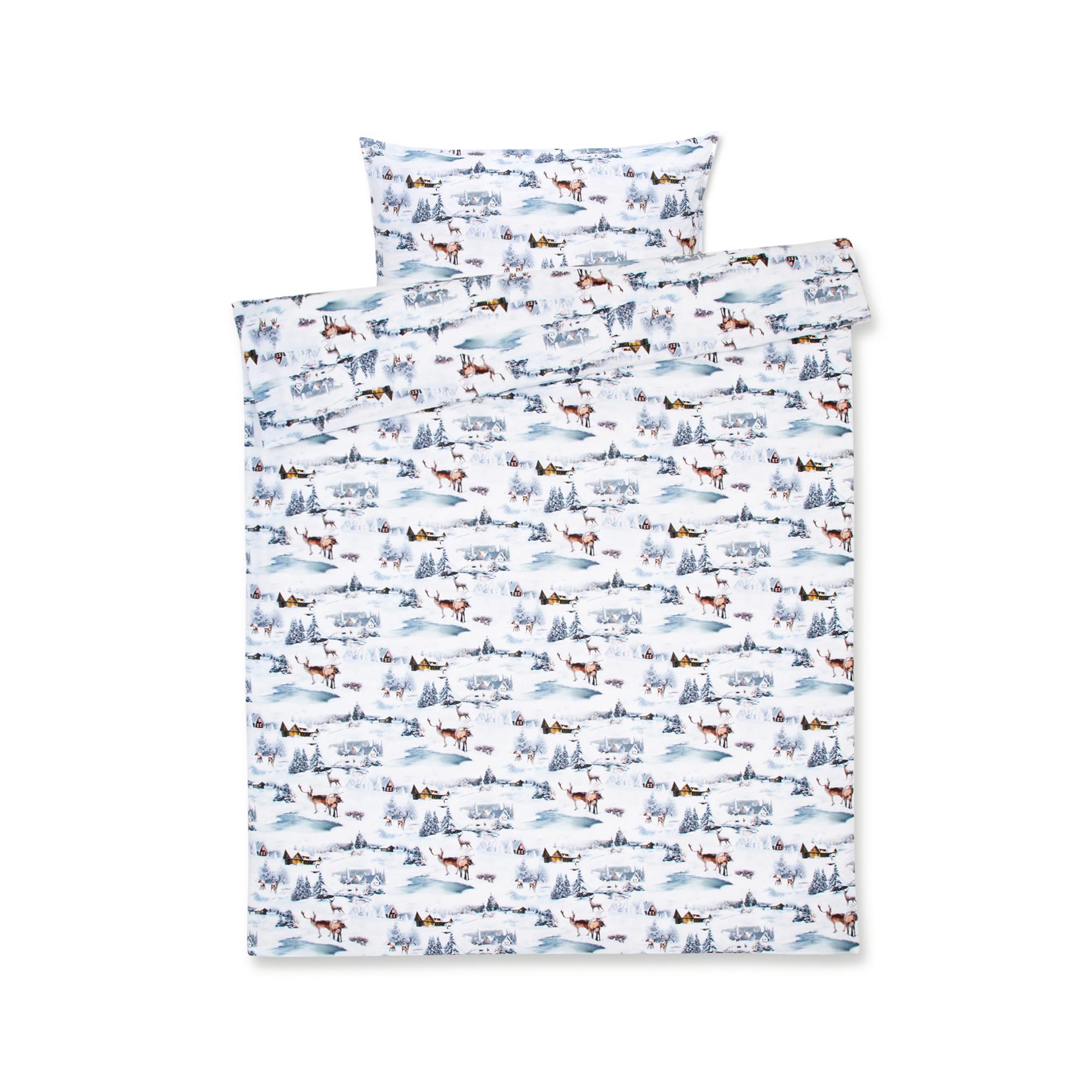 FAZZINI Cervo Federa in flanella stampata  