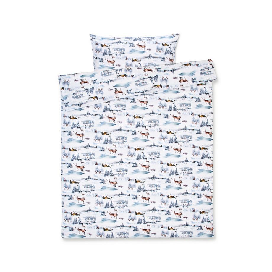 FAZZINI Cervo Federa in flanella stampata  