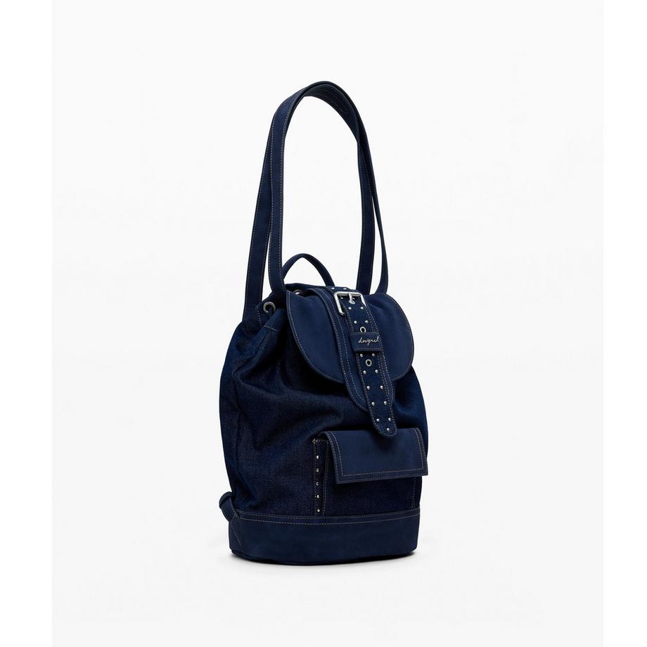 Desigual Sac à dos en denim avec fermeture à boucle  