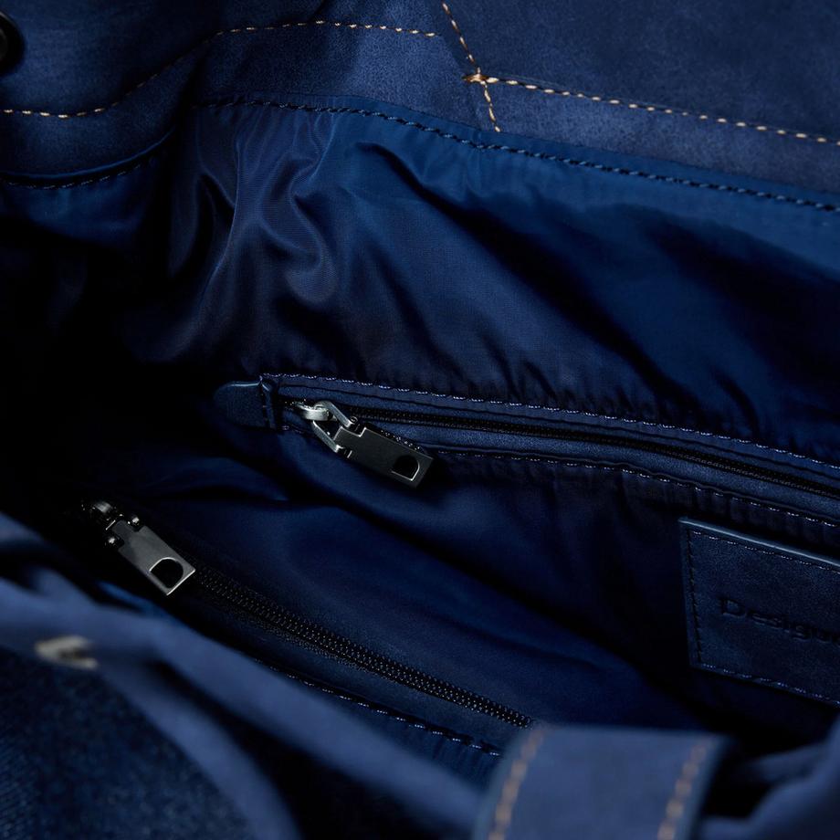 Desigual Sac à dos en denim avec fermeture à boucle  