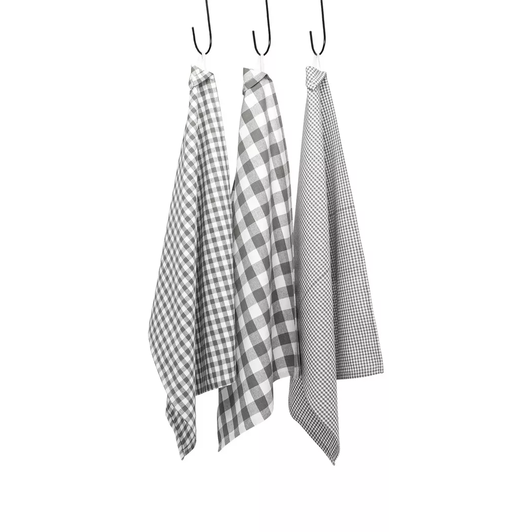 Manor - Küchentuch 3er Set, 50 x 70 cm, Grau