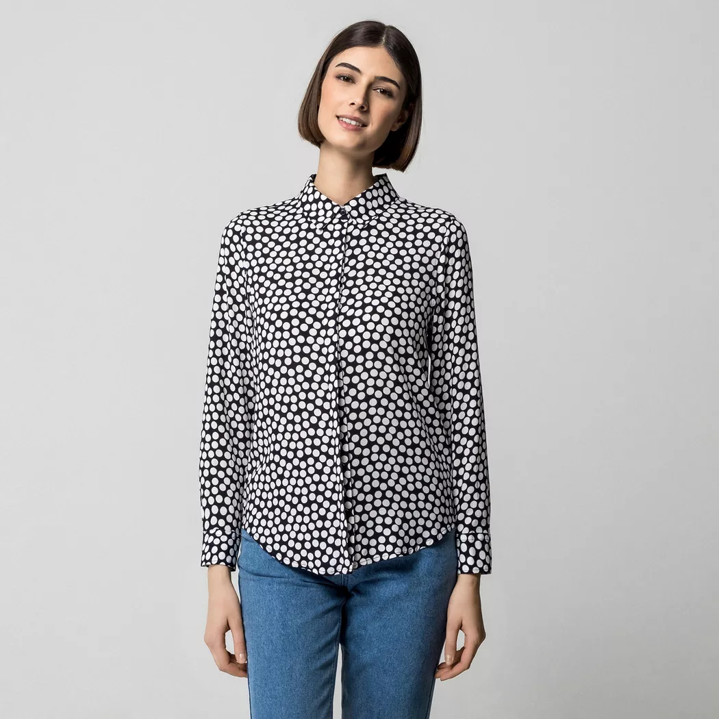 Manor Woman - Bluse, für Damen, Dunkelblau, Größe 36