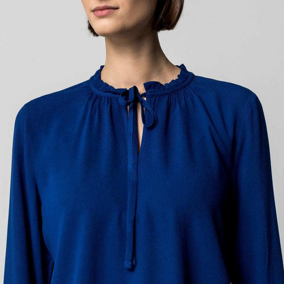 Manor Woman Langarmbluse mit Rüschen Stehkragen  