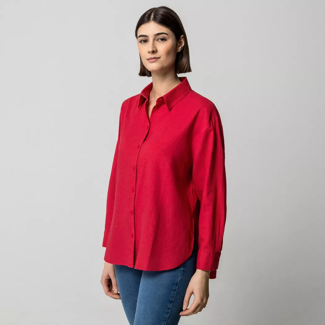 Manor Woman - Leinenbluse, für Damen, Erdbeere, Größe 40