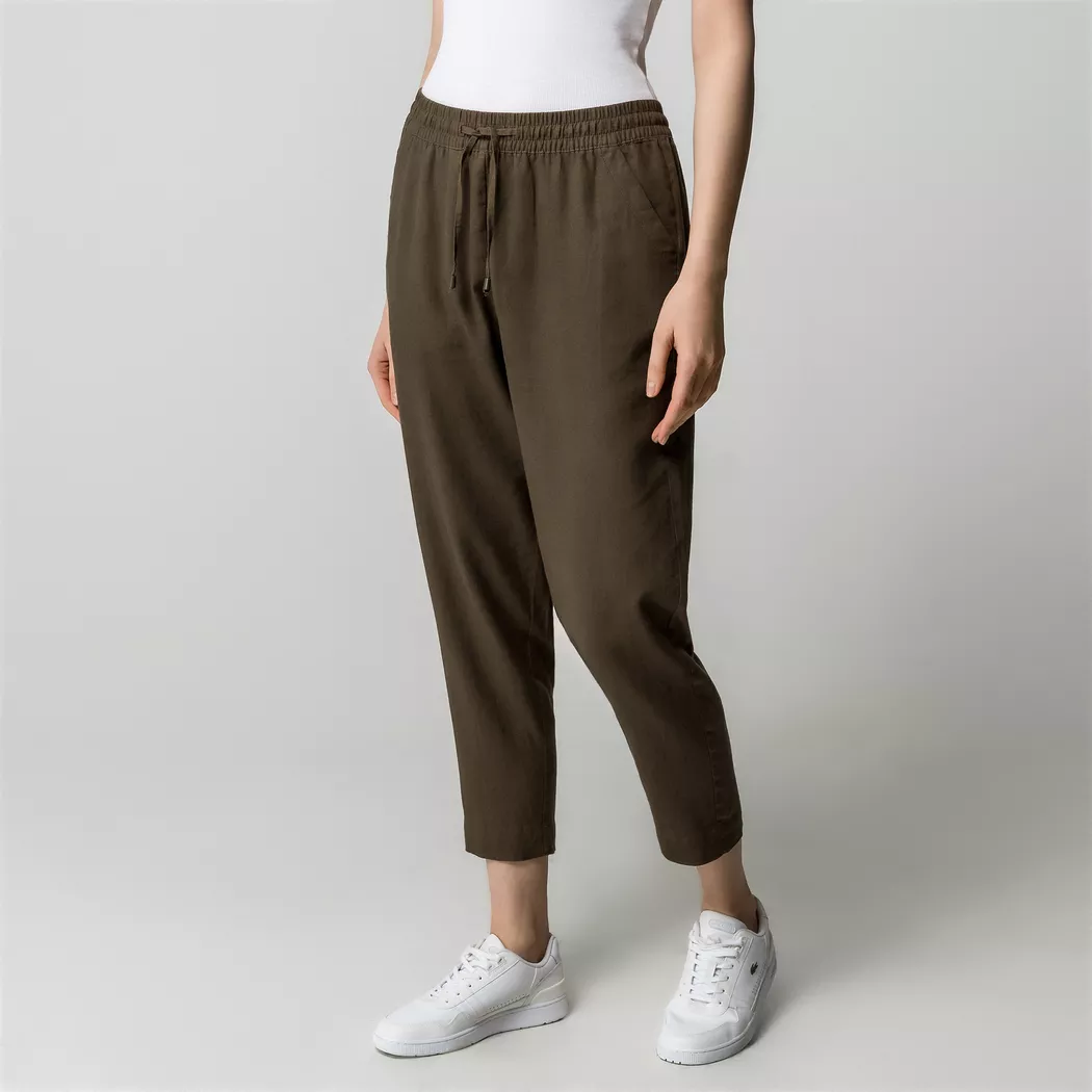 Manor Woman - Leinenhose, für Damen, Dunkelgrün, Größe 36
