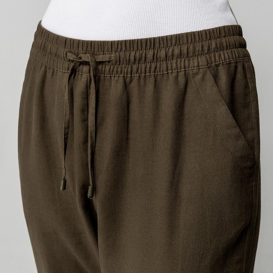 Manor Woman Pantalon en lin, long  