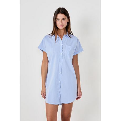 Etam Camicia da notte a righe a maniche corte  