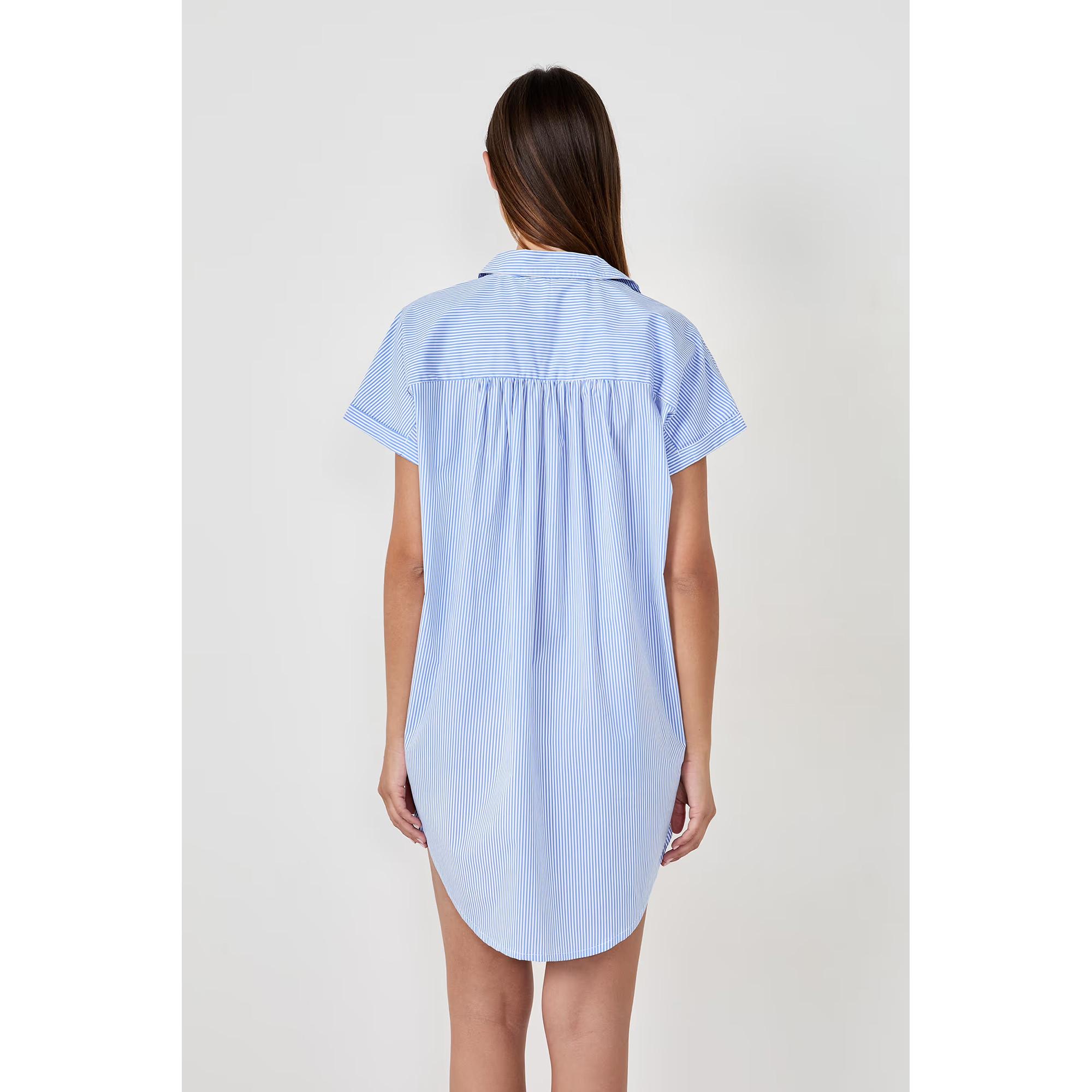 Etam Camicia da notte a righe a maniche corte  