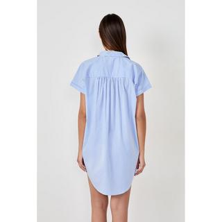 Etam Camicia da notte a righe a maniche corte  