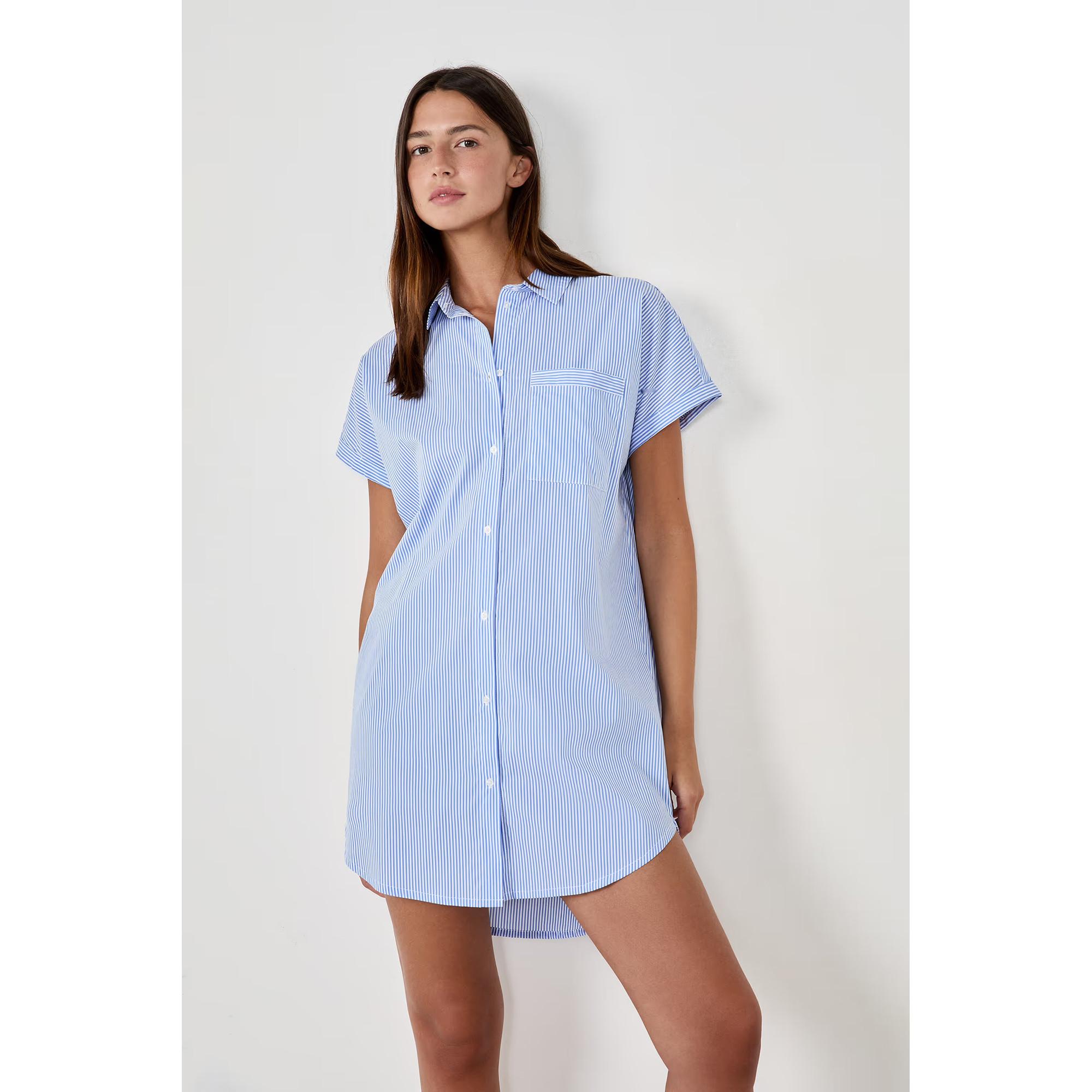 Etam Camicia da notte a righe a maniche corte  