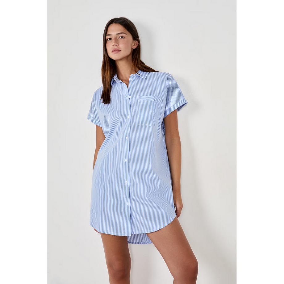 Etam Chemise de nuit rayée à manches courtes  