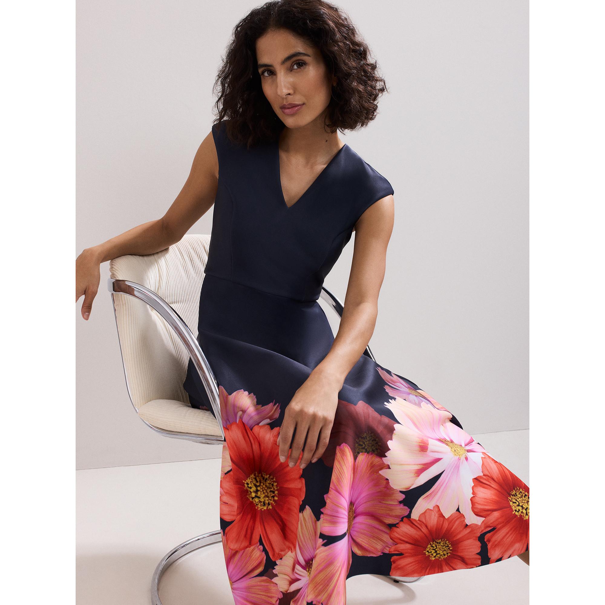 Phase Eight Rakhi Blumenmuster Midikleid  
