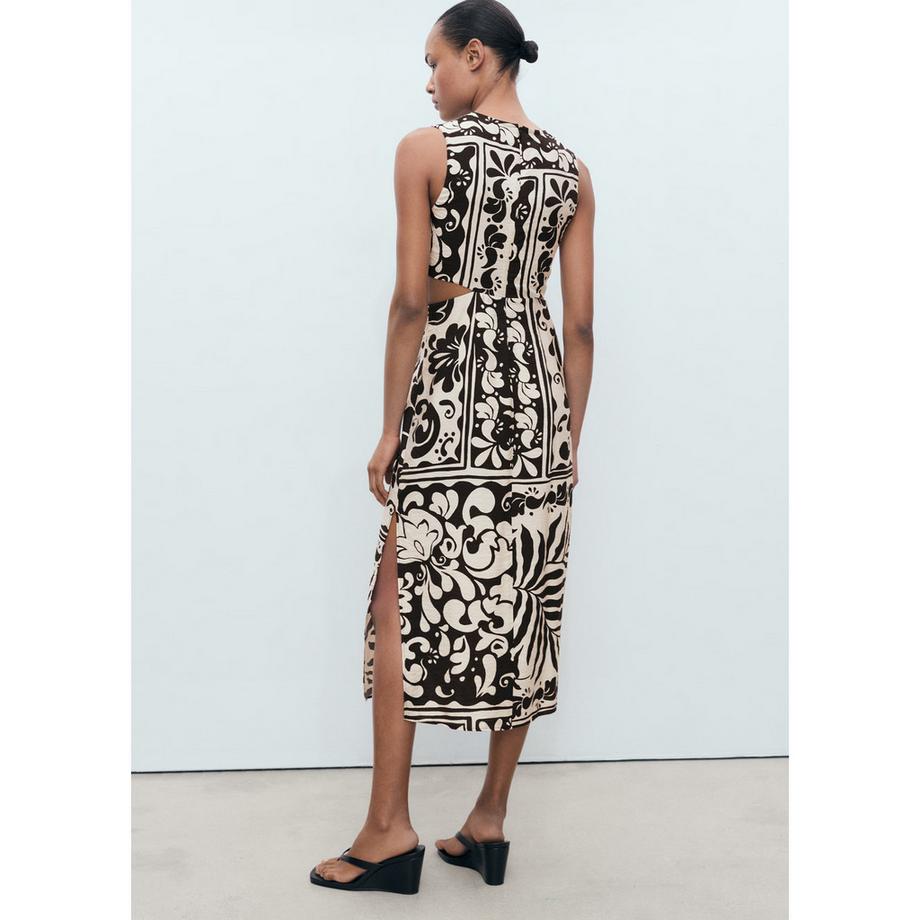 MANGO Olimpio Abito Midi Senza Maniche Cut-Out  