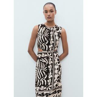 MANGO Olimpio Robe Midi Sans Manches À Découpes  