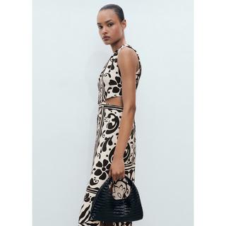 MANGO Olimpio Robe Midi Sans Manches À Découpes  