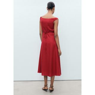 MANGO Bliss Robe Midi Sans Manches Coupe A-Ligne  